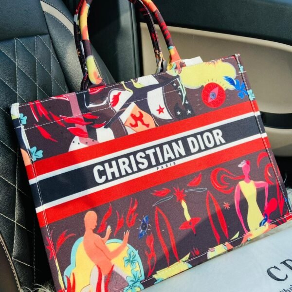 Christian Dior Canvas Leather Book Tote